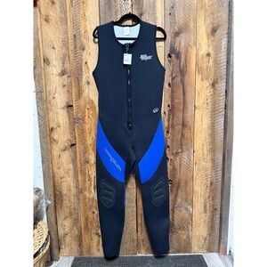 Deep See 3mm Titanium John Wetsuit Mens XL Black Blue Neoprene Sleeveless Sporty